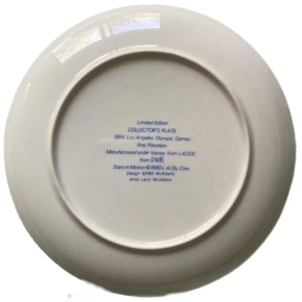 1984 Los Angeles Olympics Plate Limited Edition Collectors Fine Porcelain Sports